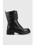 Guess Кожени кубинки Sery в черно с платформа - Pepit.bg