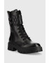 Guess Кожени кубинки Sery в черно с платформа - Pepit.bg