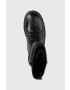 Guess Кожени кубинки Sery в черно с платформа - Pepit.bg