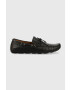 Guess Кожени мокасини GALLARATE II в черно FM6GAL LEA14 - Pepit.bg