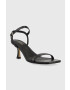 Guess Кожени сандали RIMIA2 в черно FL6R2M LEA03 - Pepit.bg