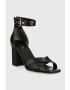 Guess Кожени сандали YANCY в черно FL6YAN LEA03 - Pepit.bg