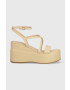 Guess Кожени сандали ZALLA в бежово FL6ZLL LEA04 - Pepit.bg