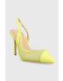 Guess Обувки с висок ток Piano в зелено FL5PNO LEA05 LIME - Pepit.bg