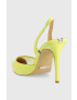 Guess Обувки с висок ток Piano в зелено FL5PNO LEA05 LIME - Pepit.bg