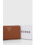 Guess Портфейл дамски в кафяво - Pepit.bg