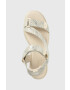 Guess Сандали OCILIA2 в бежово със скосена платформа - Pepit.bg