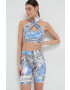 Guess Спортен сутиен в синьо с десен - Pepit.bg