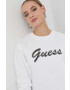 Guess Суичър в бяло с апликация - Pepit.bg