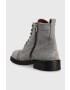 Guess Велурени боти Arco Lace Up в сиво - Pepit.bg