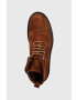 Guess Велурени обувки Arco Lace Up в кафяво - Pepit.bg