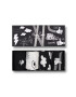Happy Socks Чорапи Black And White (4 чифта) - Pepit.bg