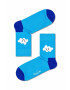 Happy Socks Чорапи Light Blue Cloud 1/2 Crew в тюркоазено - Pepit.bg