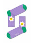 Happy Socks Чорапи Light Purple Smiley Daisy 1/2 в лилаво - Pepit.bg