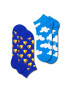 Happy Socks Чорапи Rubber Dock Low Sock (2 чифта) в синьо - Pepit.bg