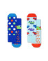 Happy Socks Детски чорапи (2 броя) в синьо - Pepit.bg