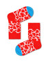 Happy Socks Детски чорапи Kids Hearts в червено - Pepit.bg