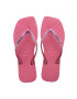 Havaianas Джапанки SQUARE GLITTER в сиво с равна подметка 4148102.3498 - Pepit.bg