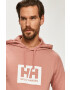 Helly Hansen Памучен суичър в розово с принт - Pepit.bg