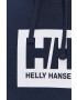 Helly Hansen Памучен суичър в тъмносиньо с принт - Pepit.bg