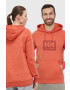 Helly Hansen Памучен суичър в оранжево с качулка с принт - Pepit.bg