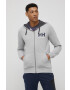 Helly Hansen Памучен суичър мъжка в сиво с принт - Pepit.bg