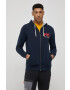 Helly Hansen Памучен суичър в тъмносиньо с качулка с принт - Pepit.bg