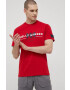 Helly Hansen Памучна тениска в червено с принт - Pepit.bg