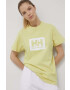 Helly Hansen Памучна тениска в жълто с принт - Pepit.bg