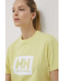 Helly Hansen Памучна тениска в жълто с принт - Pepit.bg