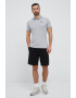 Helly Hansen Памучна тениска с яка в сиво меланж на - Pepit.bg