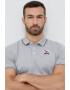 Helly Hansen Памучна тениска с яка в сиво меланж на - Pepit.bg