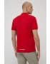 Helly Hansen Памучна тениска с яка в червено с принт - Pepit.bg