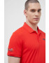 Helly Hansen Тениска с яка в червено с принт - Pepit.bg