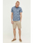 Hollister Co. Къс панталон с лен в зелено - Pepit.bg