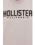 Hollister Co. Памучна блуза с дълги ръкави в лилаво с апликация - Pepit.bg