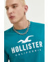 Hollister Co. Памучна тениска в черно - Pepit.bg