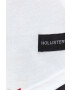 Hollister Co. Памучна тениска в бяло с принт - Pepit.bg