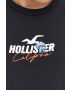 Hollister Co. Памучна тениска в черно с принт - Pepit.bg