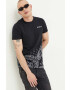 Hollister Co. Памучна тениска в черно с десен - Pepit.bg