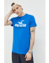 Hollister Co. Памучна тениска в синьо с принт - Pepit.bg