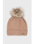 Hollister Co. Шапка в бежово с фина плетка - Pepit.bg