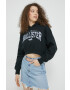 Hollister Co. Суичър в черно с качулка с принт - Pepit.bg