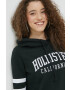 Hollister Co. Суичър в черно с качулка с апликация - Pepit.bg