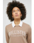 Hollister Co. Суичър в бежово с апликация - Pepit.bg