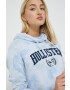 Hollister Co. Суичър в лилаво с качулка с апликация - Pepit.bg