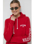 Hollister Co. Суичър в червено с качулка с апликация - Pepit.bg