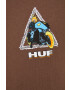 Huf Памучна тениска X Marvel в кафяво с принт - Pepit.bg