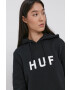 Huf Суичър в черно с принт - Pepit.bg