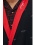 Hugo Памучен халат в черно - Pepit.bg